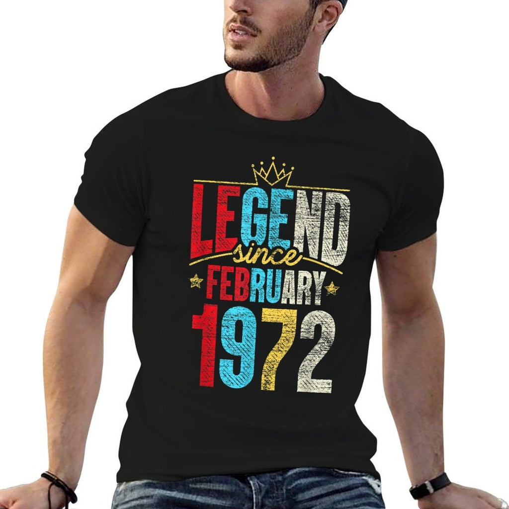 50th Birthday Gifts - Legend Since February 1972  Easy-care T-Shirt