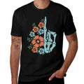 Skeleton Middle Finger Flowers  Vintage-inspired T-Shirt