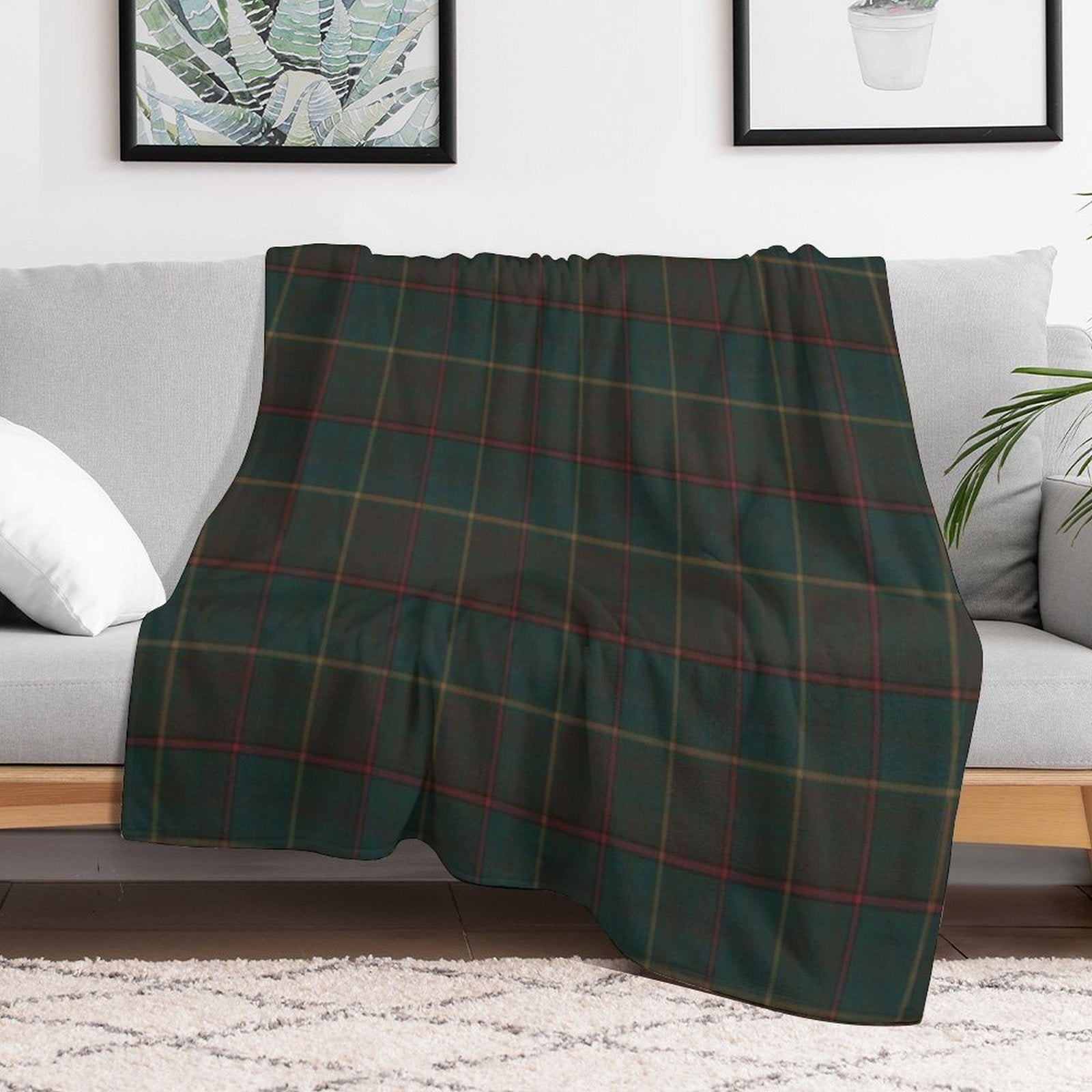 Ontario Provincial Tartan Lightweight Throw Blanket