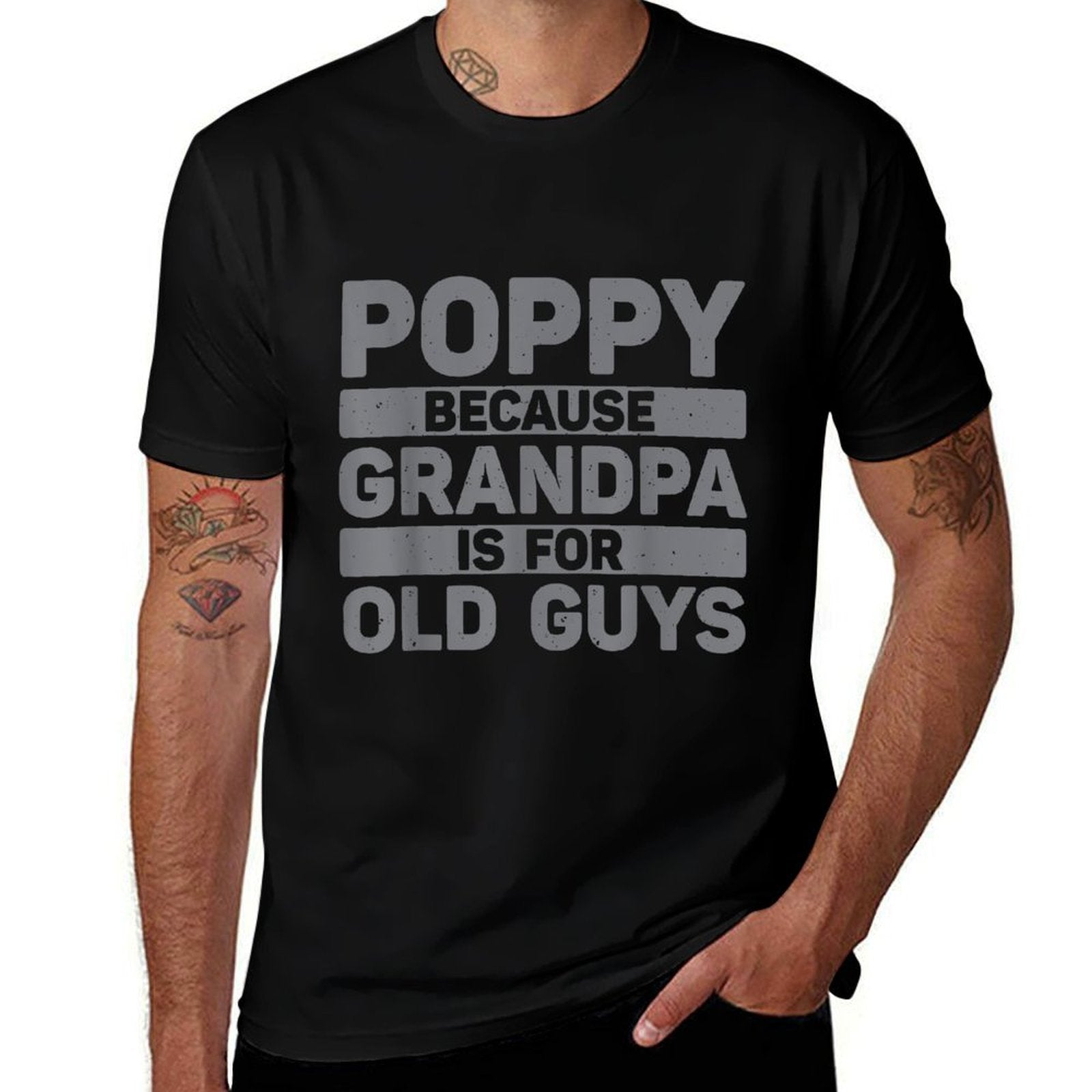 Poppy Design For Grandpa From Grandkids Fathers Day Poppy  Quick-drying T-Shirt
