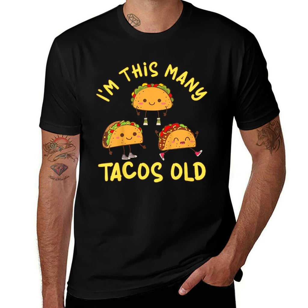 Kids 3 Years Old Girl Tacos Old 3rd Birthday Kids  Durable T-Shirt