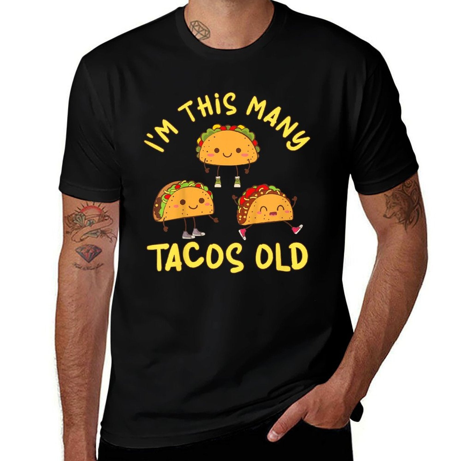 Kids 3 Years Old Girl Tacos Old 3rd Birthday Kids  Durable T-Shirt