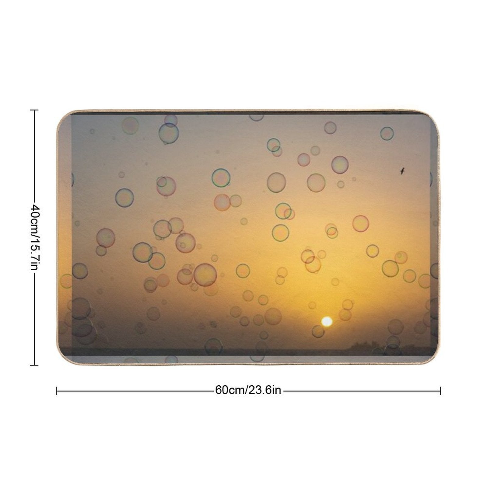 Soap Bubbles at Sunset  Dirt-Trapping Bath Mat