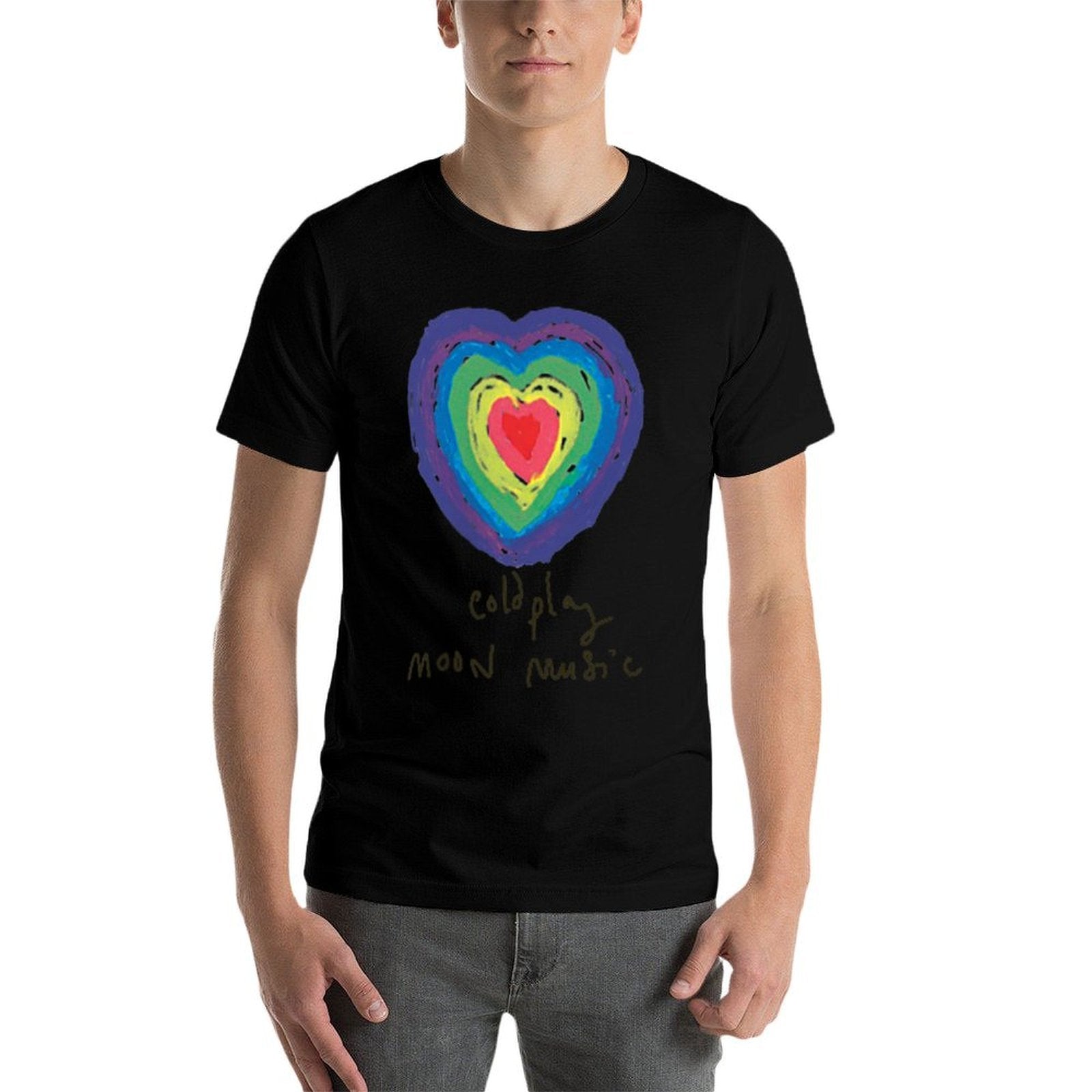 Coldplay Moon Music Heart Amazon Exclusive  Cotton T-Shirt