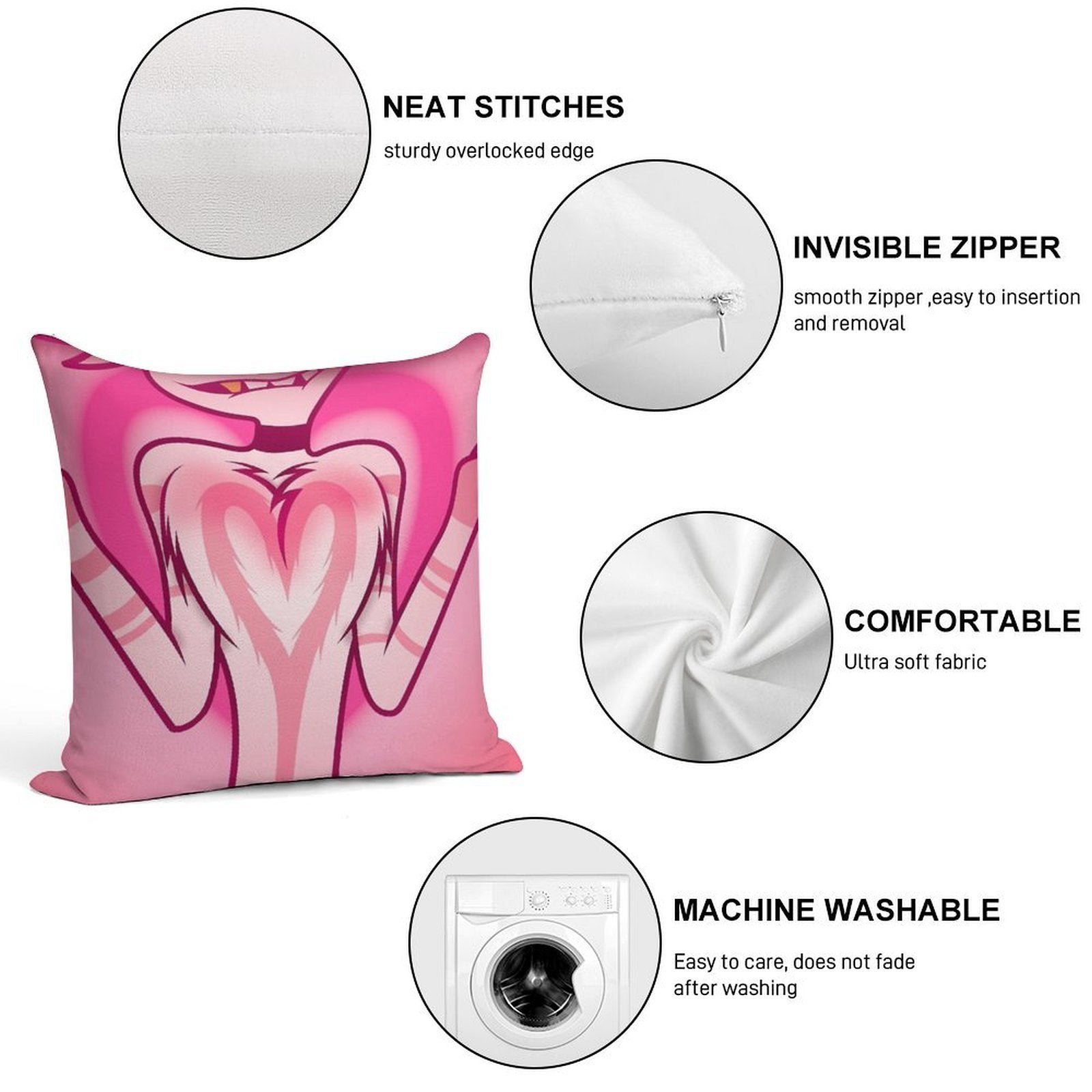 Floof Squish Soft Easy Maintenance Throw Pillow