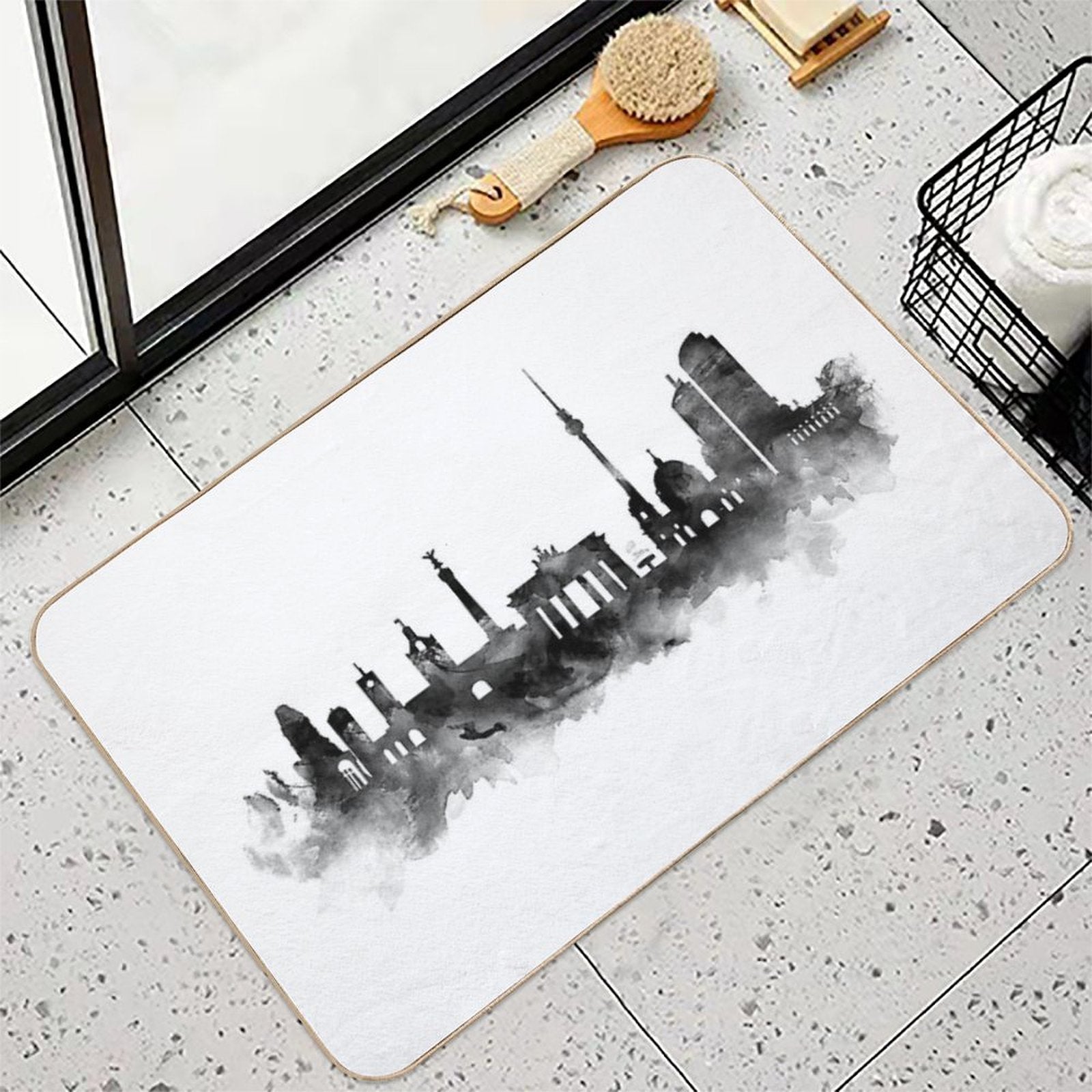 Berlin Skyline  Pet-Safe Bath Mat
