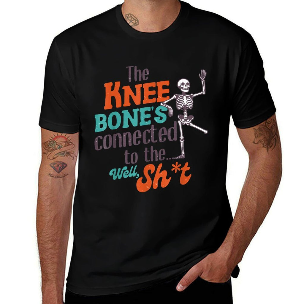Leg Amputee Funny The Knee Bones Connected To The Well Sht  Slim-fit Cut T-Shirt