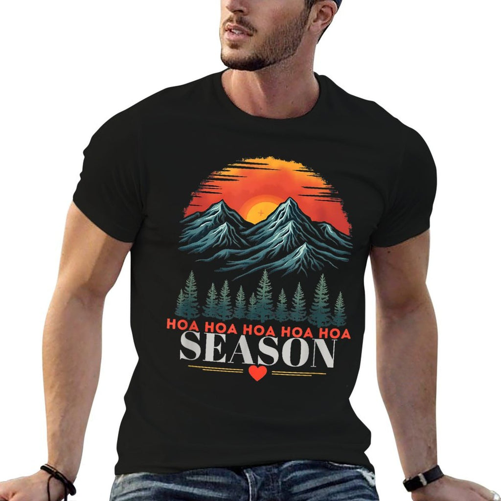 Hoa Hoa Hoa Hoa Hoa Cozy Season Twilight Lover Pine Forest  Durable T-Shirt