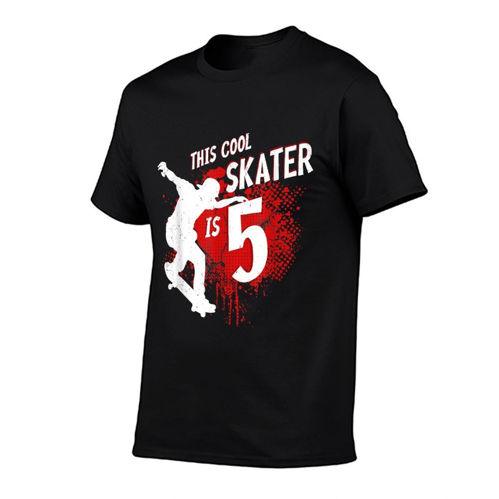 Kids 5th Birthday Skateboard - This Cool Skater 5 Year Old  Quick-drying T-Shirt