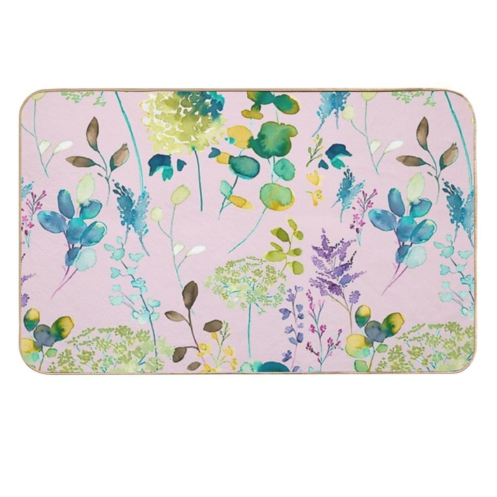Botanical Floral  Non-Slip Bath Mat
