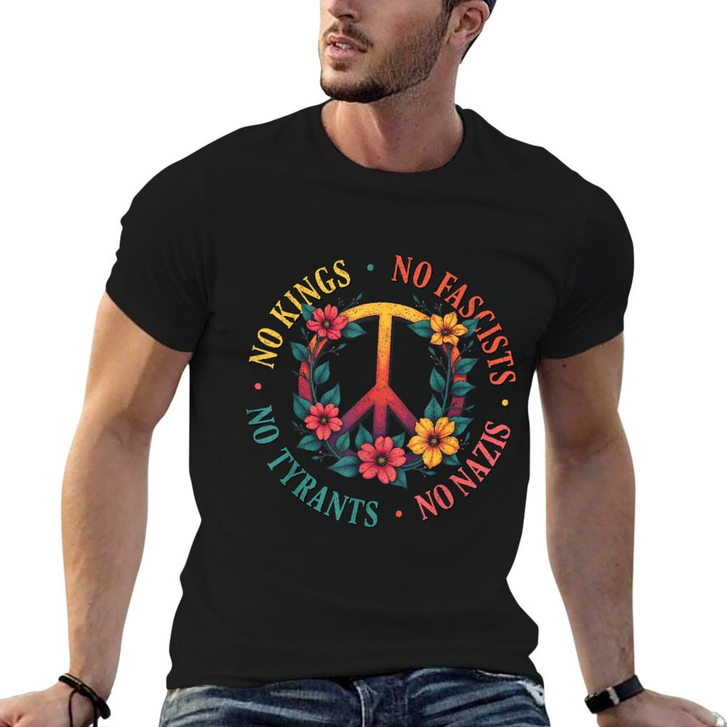 No Kings in America No Fascists Resist Trump 4th July  Wrinkle-resistant T-Shirt