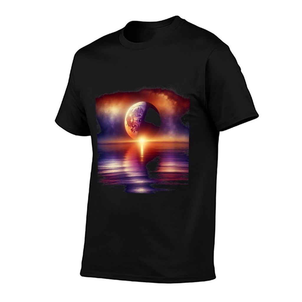 Twilight Embrace  Rolled Sleeves T-Shirt