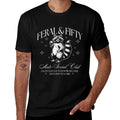 Feral And Fifty, Funny 50th Birthday Raccoon, Feral Fifty  Summer-ready Fabric T-Shirt