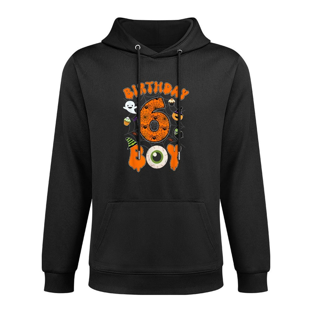 6th Birthday Halloween Spider Theme Party 6 Year Old Boys Versatile Streetwear Hoodie