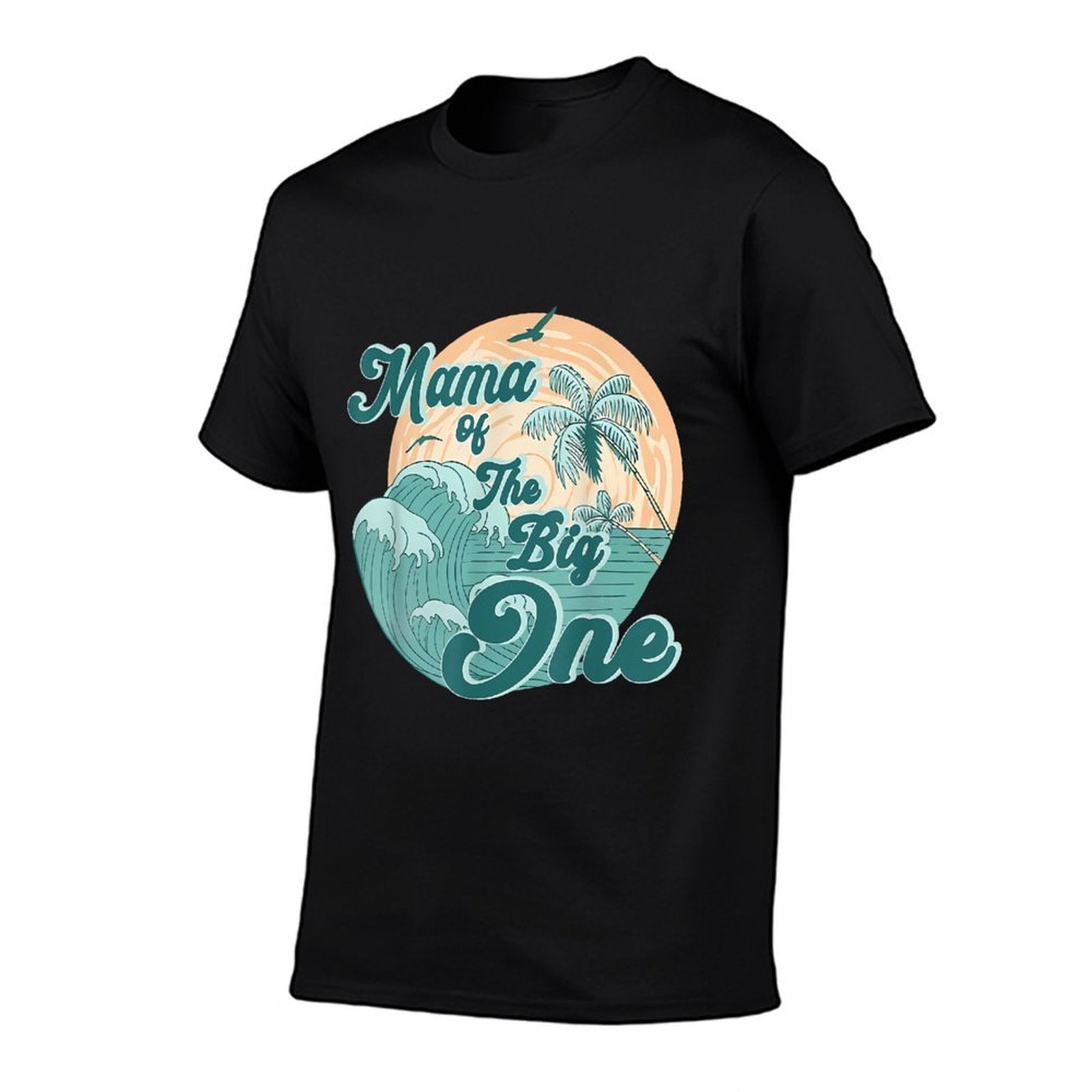 Mama Of The Big One Wave Surf 1st Birthday Boy Girl Family  Summer-ready Fabric T-Shirt