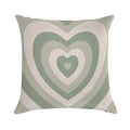 Sage Green Heart Soft Home Decor Throw Pillow