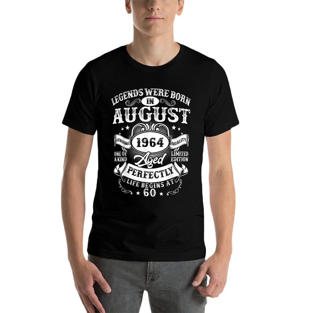 Legends Were Born in August 1964 Vintage 60th Birthday Men  Stretchy T-Shirt
