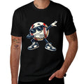 Dabbing Baseball Ball Kids Boys Men Funny Baseball  Summer-ready Fabric T-Shirt