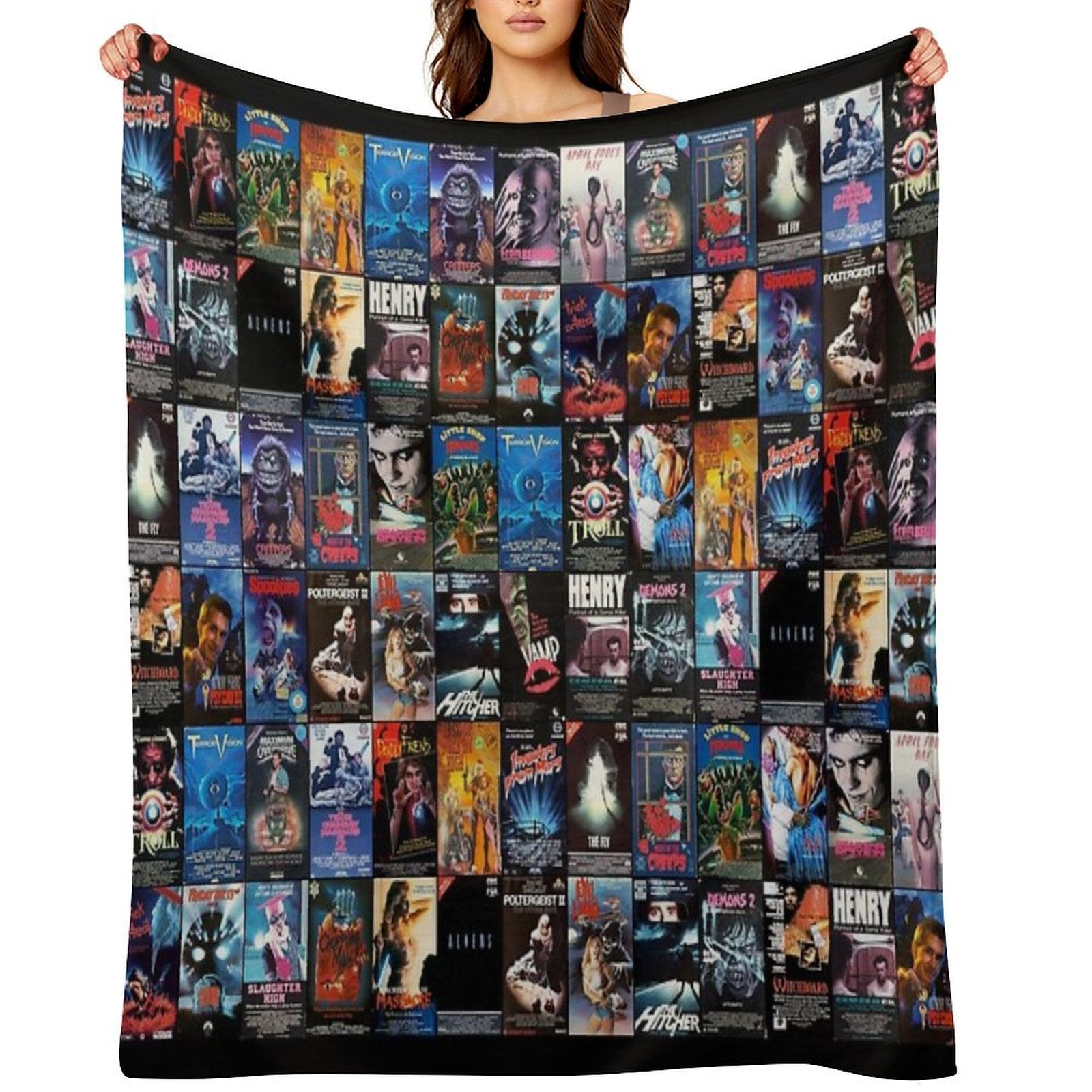 RETRO HORROR VHS ARTWORK - 1986 All-season Throw Blanket