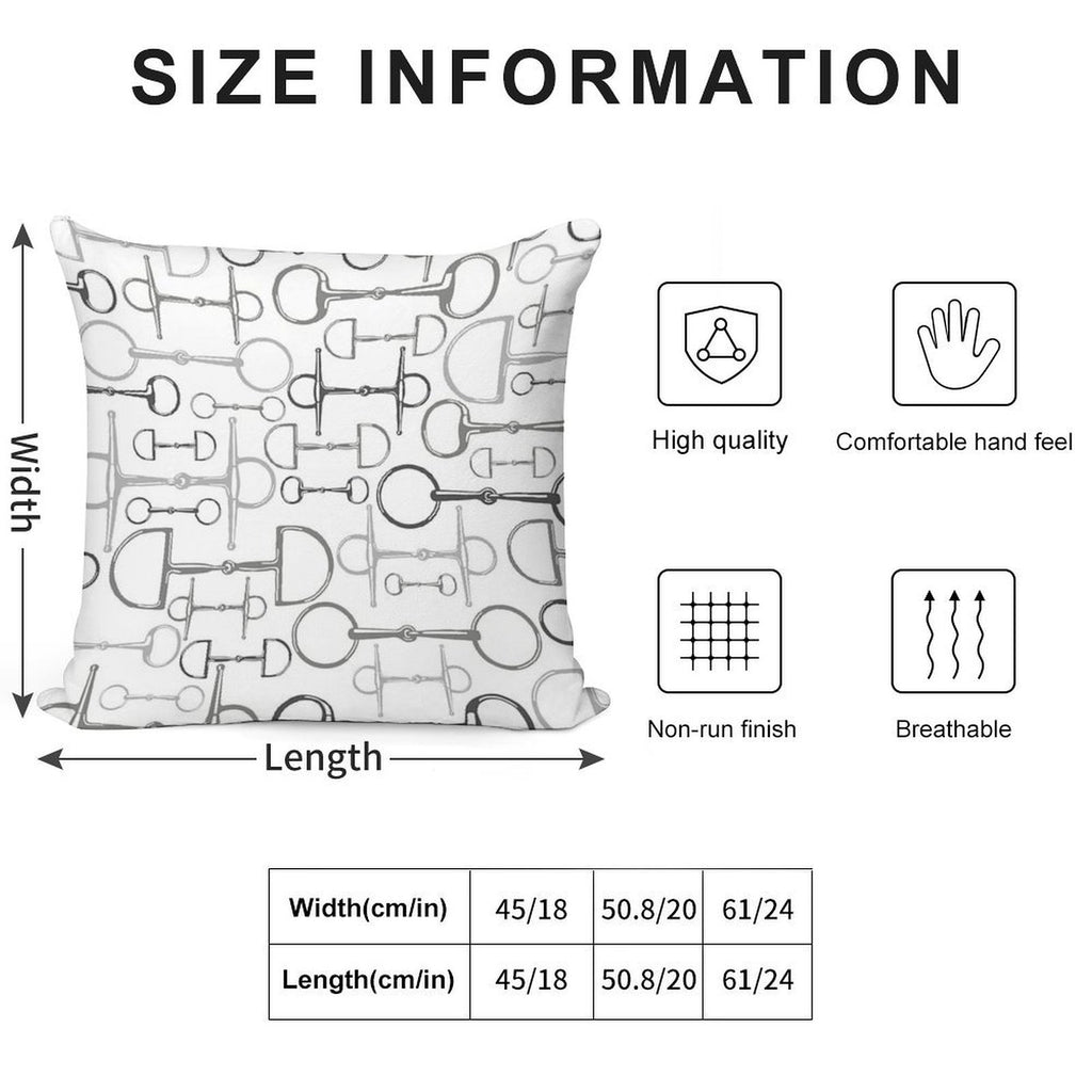 Snaffles Multi Gray Soft Short Plush Fabric Throw Pillow