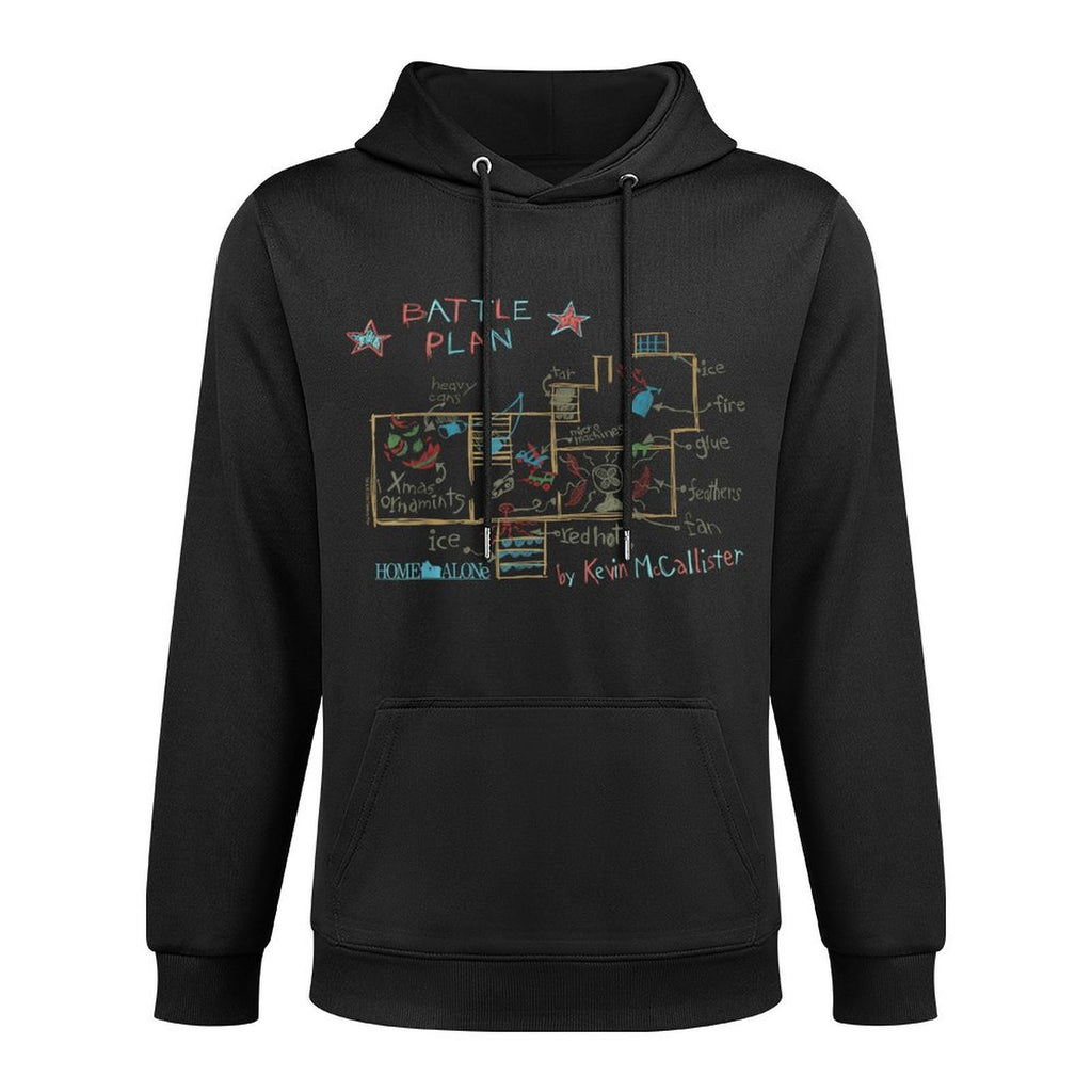 Home Alone Battle Plan By Kevin McCallister Sketch Machine Washable Hoodie