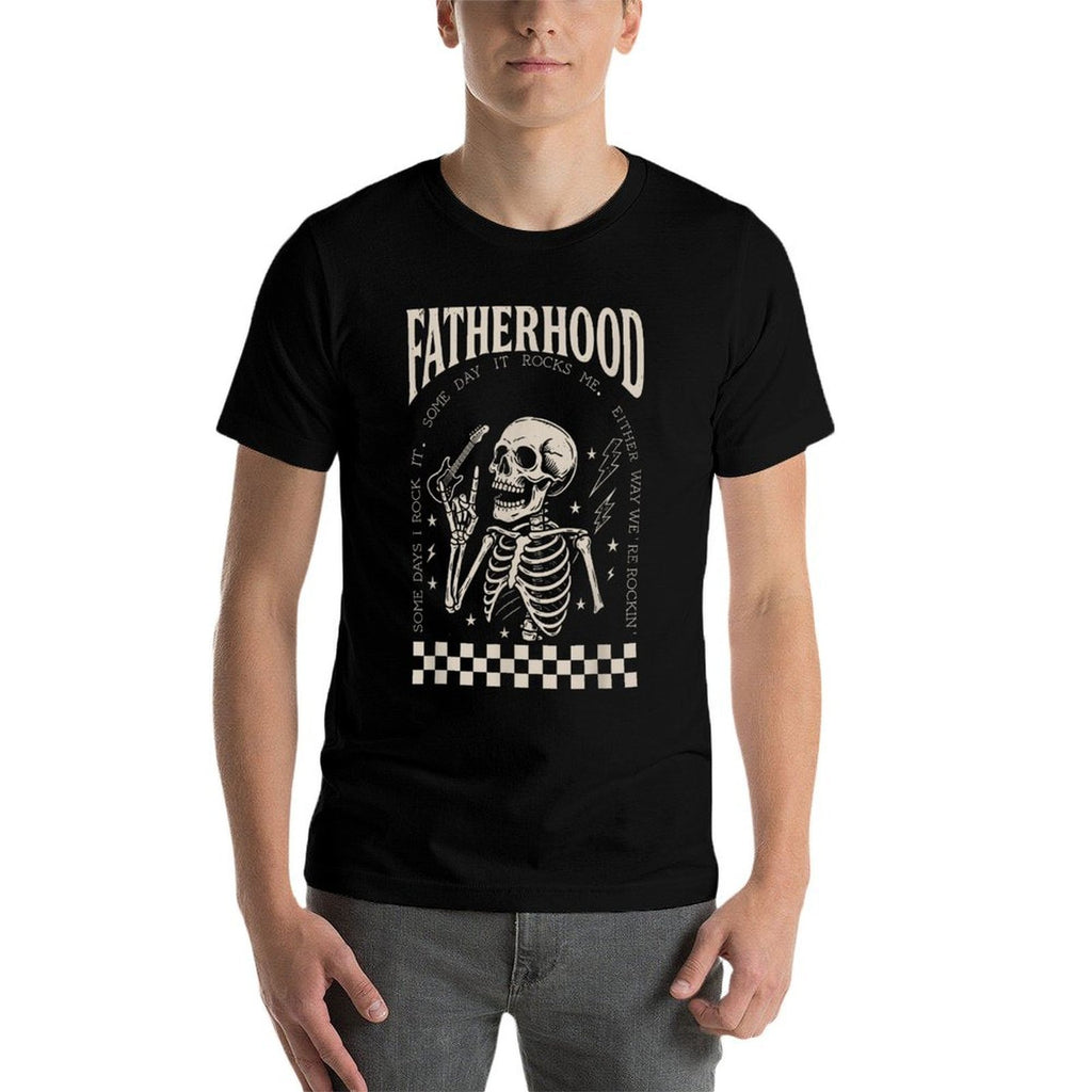 Fatherhood Some Days I Rock It Some Days It Rocks Me  Slim-fit Cut T-Shirt