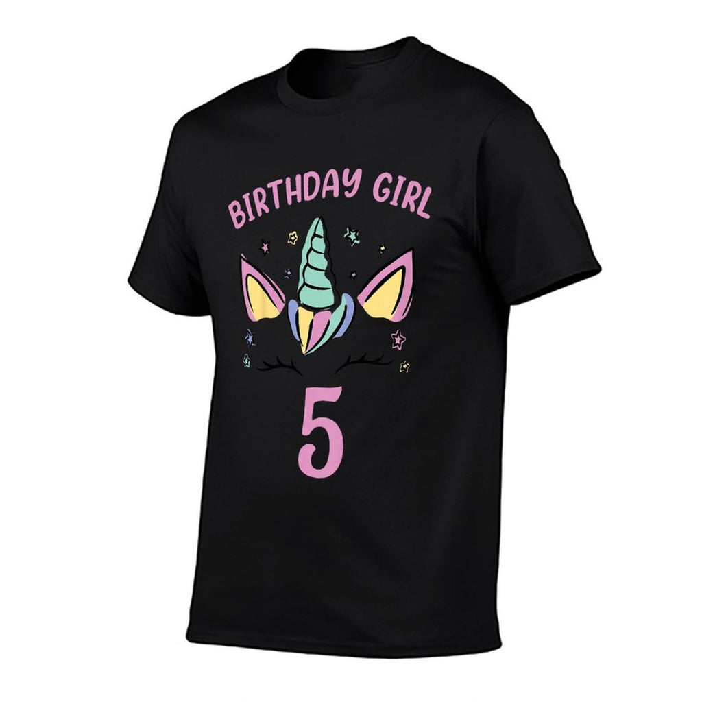 Kids 5th Birthday Unicorn Girls Birthday Girl 5  Quick-drying T-Shirt