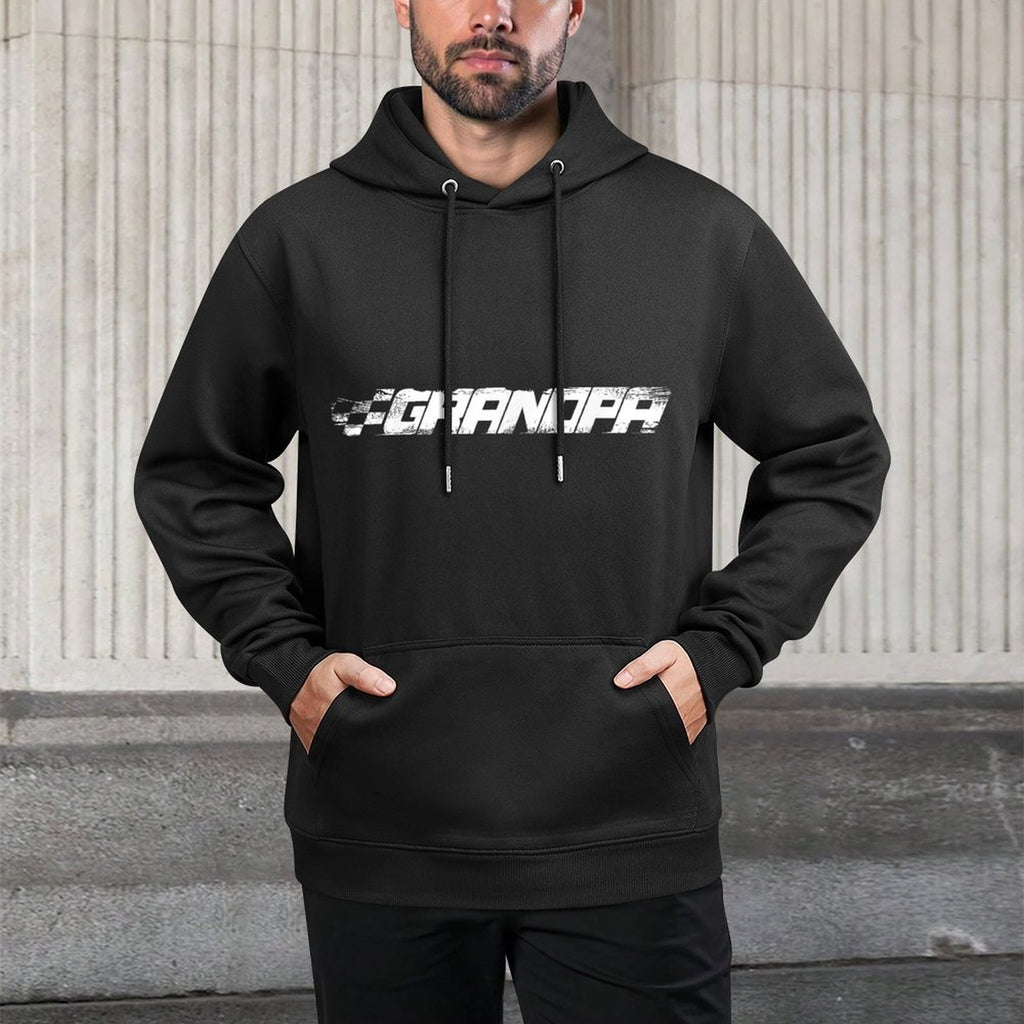 Birthday Party Racing Family Pit Crew Race Car Grandpa Shape Retention Hoodie
