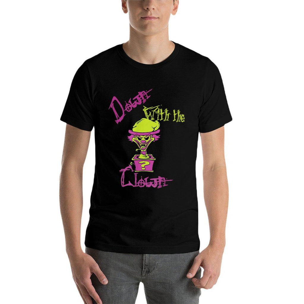 Cool Unique Down With The Clown ICP Design Mens Black Cartoon  Durable T-Shirt