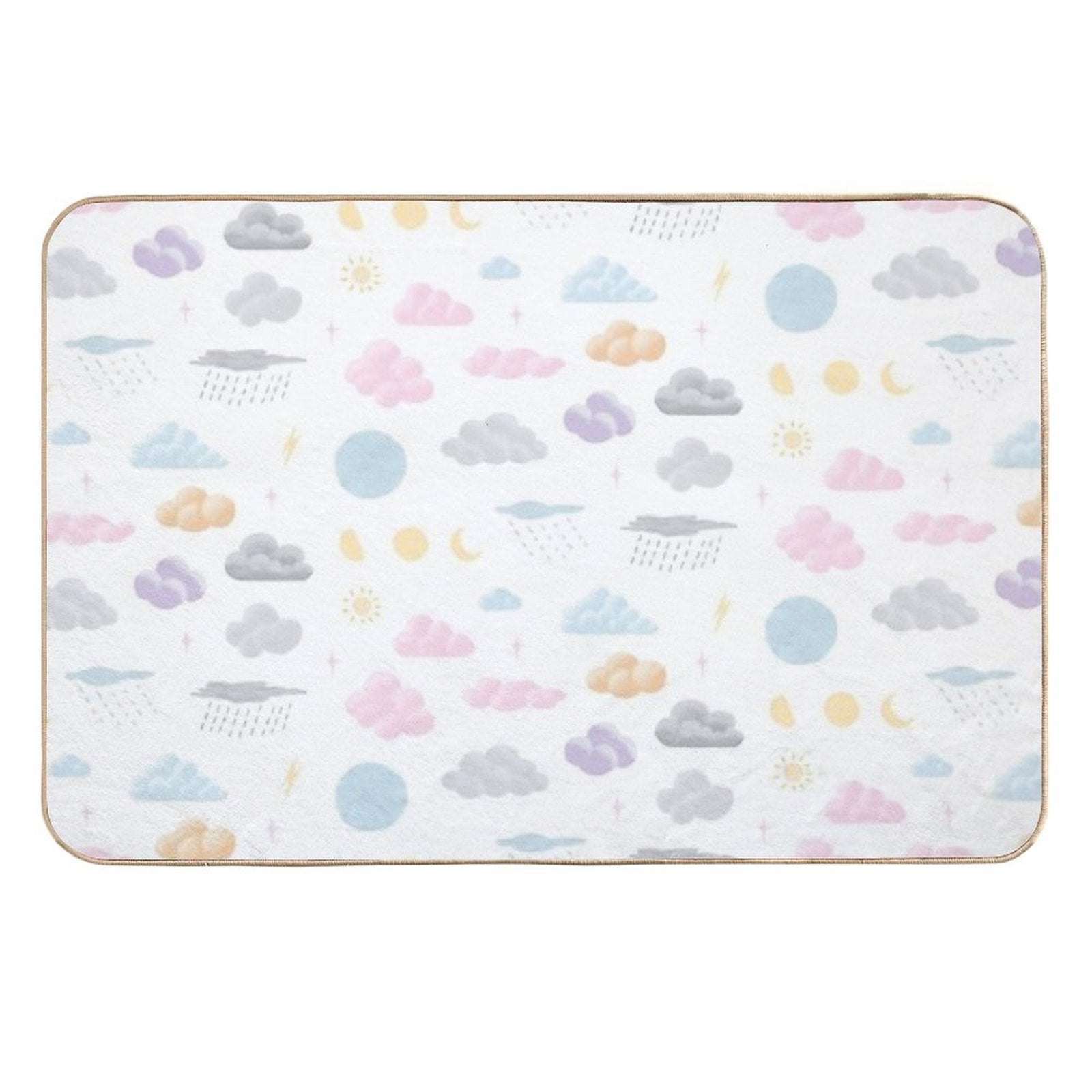 Colorful Clouds  Dirt-Trapping Bath Mat