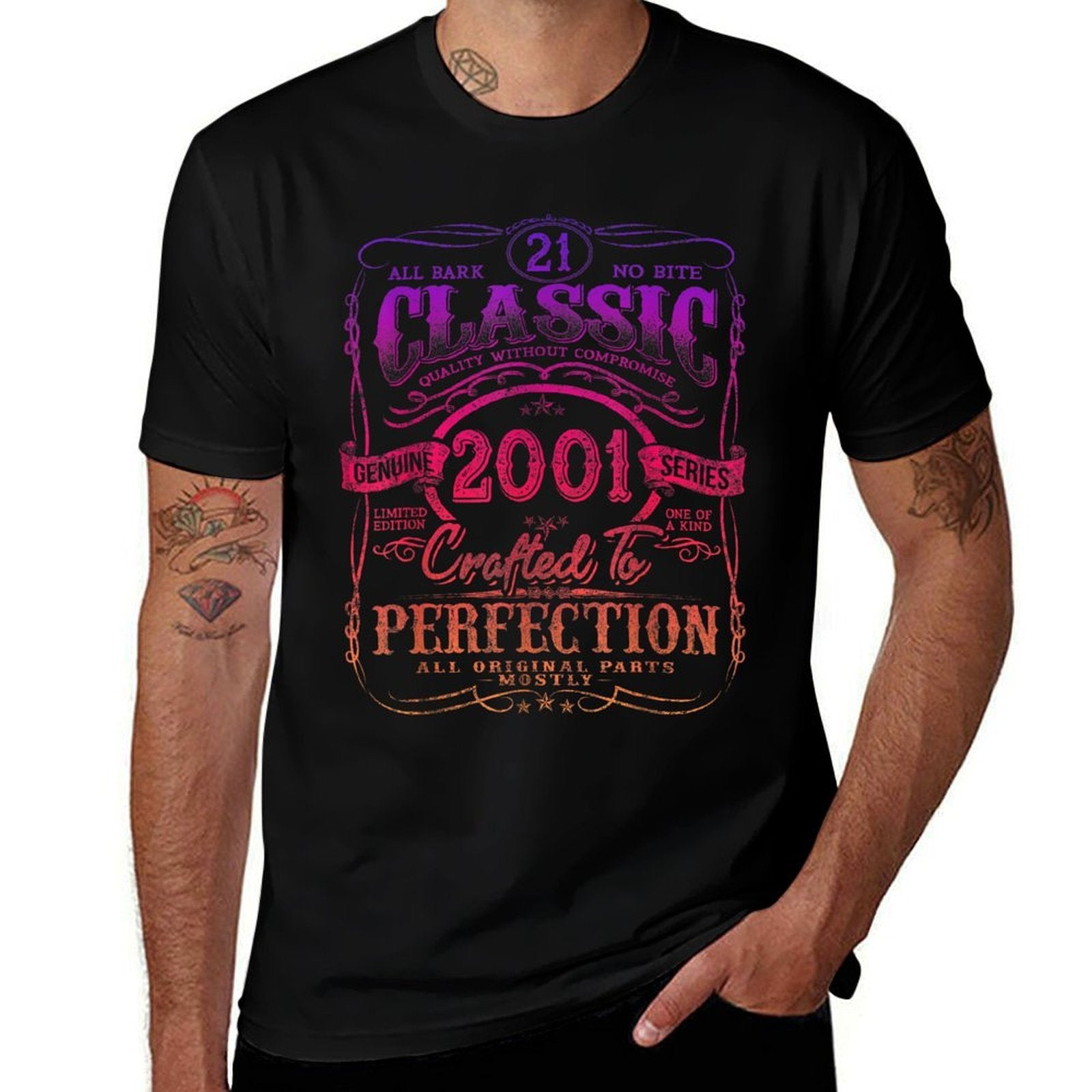 Vintage 2001 Limited Edition 21 Year Old 21st Birthday  Graphic-printed T-Shirt