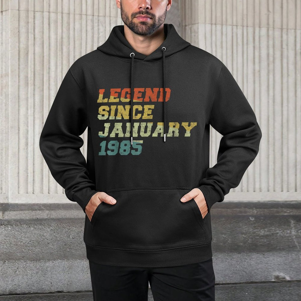 40 Years Old Legends Since January 1985 40th Birthday Easy Care Hoodie