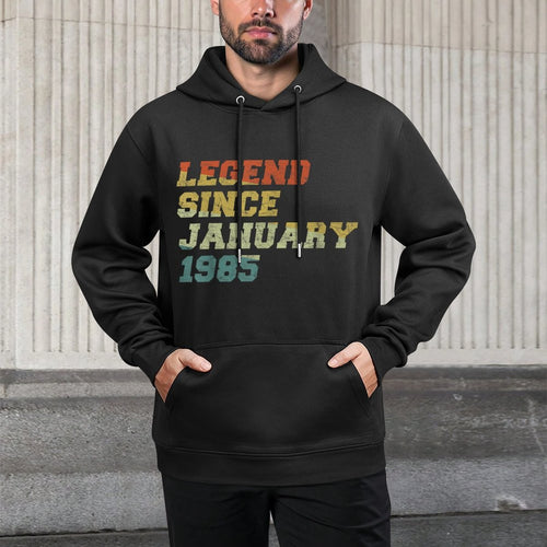 40 Years Old Legends Since January 1985 40th Birthday Easy Care Hoodie
