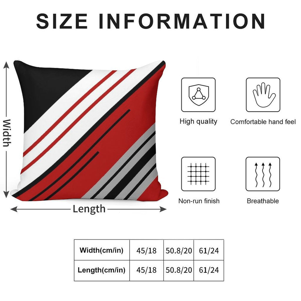 Diagonal Stripes Design Soft Easy Maintenance Throw Pillow