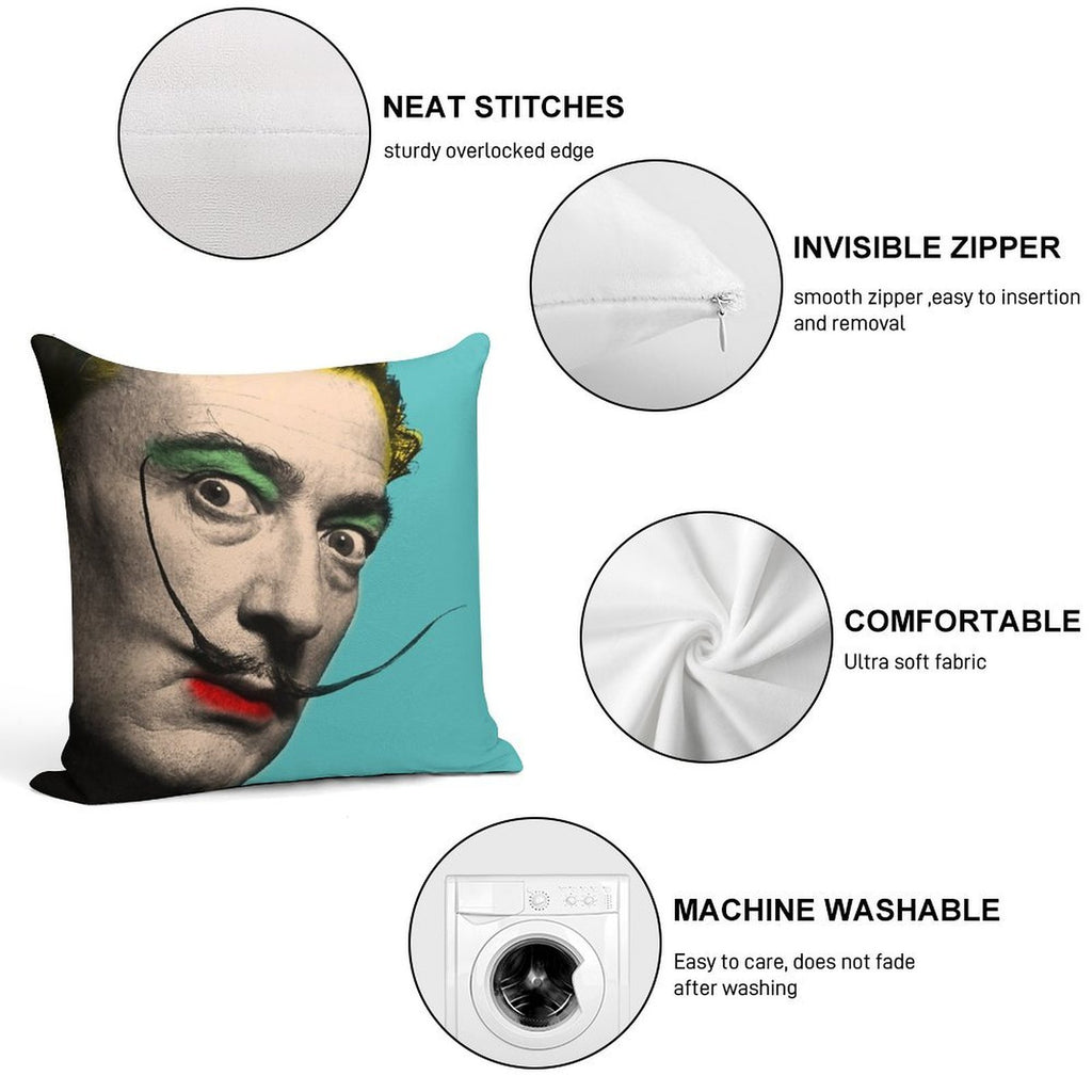 Salvador Dali Soft Anti-Pilling Throw Pillow