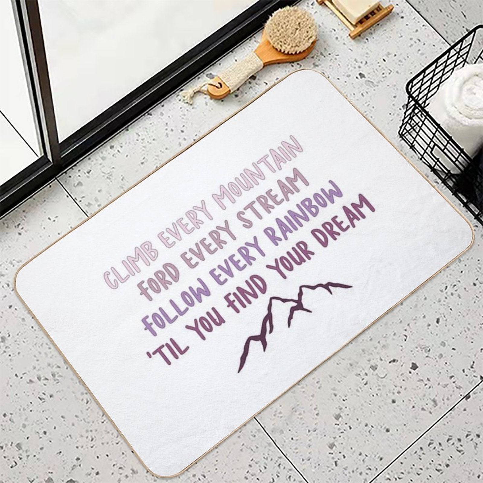 Sound of Music Climb Every Mountain Durable Bath Mat