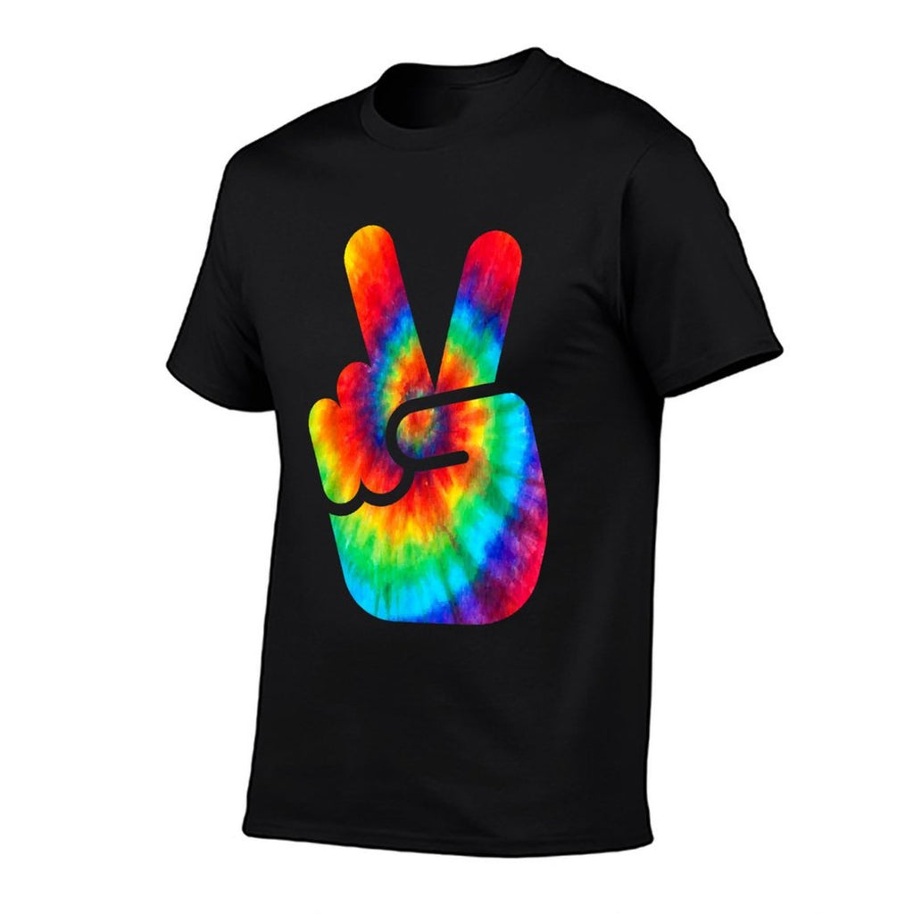 Cool Peace Hand Tie Dye For Boys And Girls  High-quality Stitching T-Shirt
