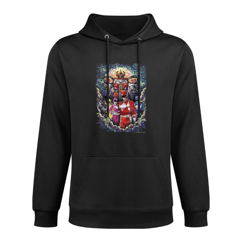 Power Rangers Mighty Morphin Megazord Starry Night Poster Machine Washable Hoodie