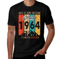 60 Years Old Vintage Awesome October 1964 60th Birthday  Easy-care T-Shirt