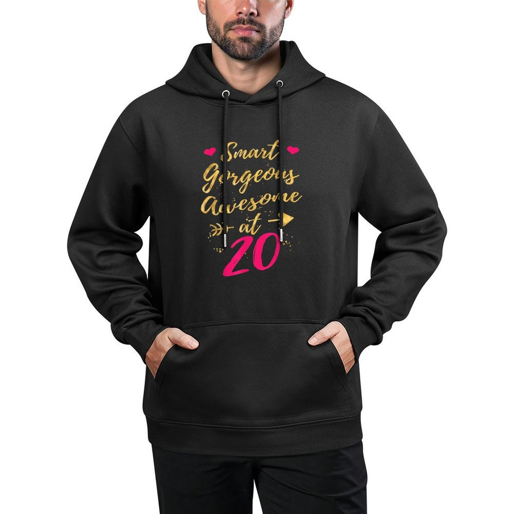 Smart Gorgeous Awesome at 20, 20th Birthdays for Women Adjustable Hood Hoodie