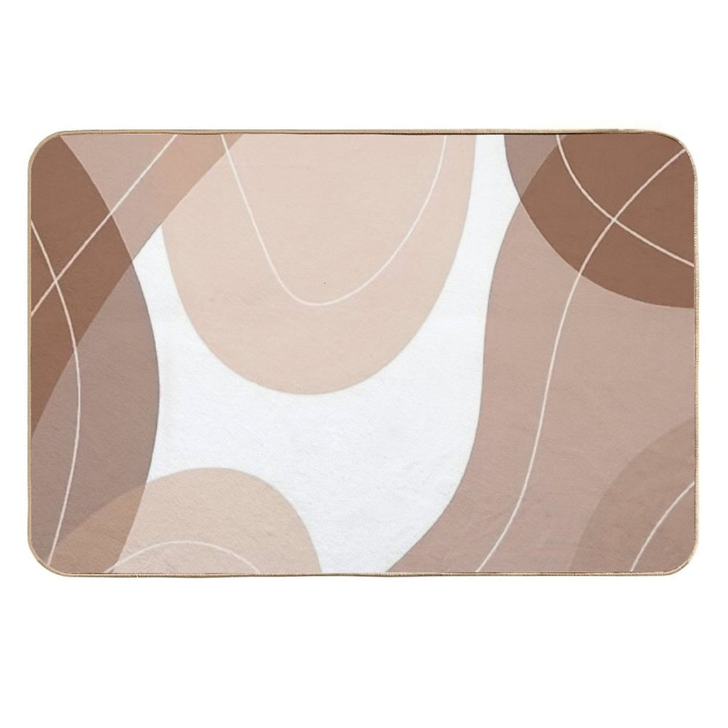 Aesthetic Abstract Brown Spots  Toxin-Free Bath Mat