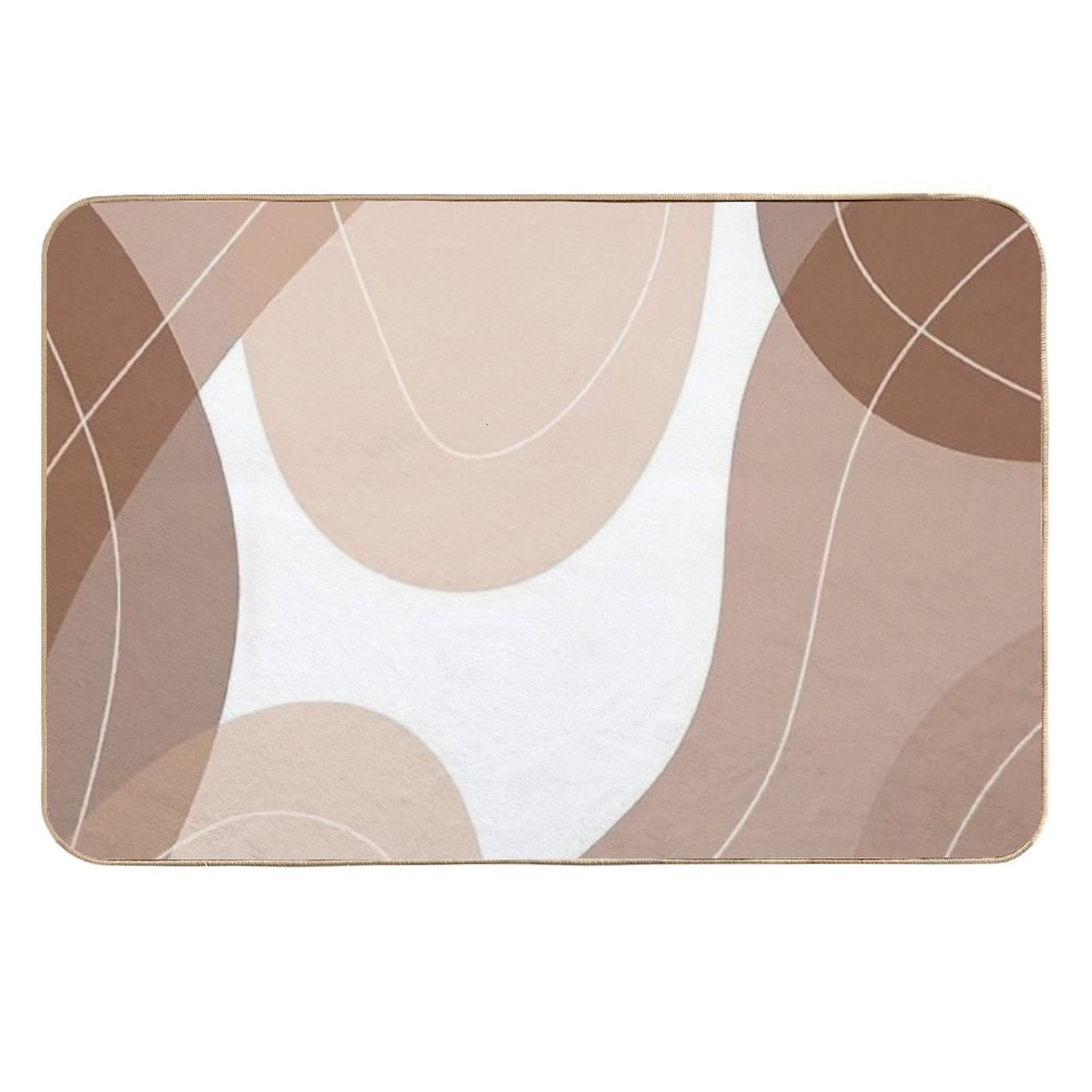 Aesthetic Abstract Brown Spots  Toxin-Free Bath Mat