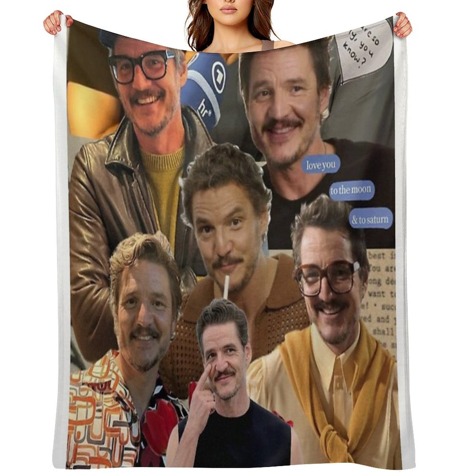 Pedro Pascal Premium Throw Blanket