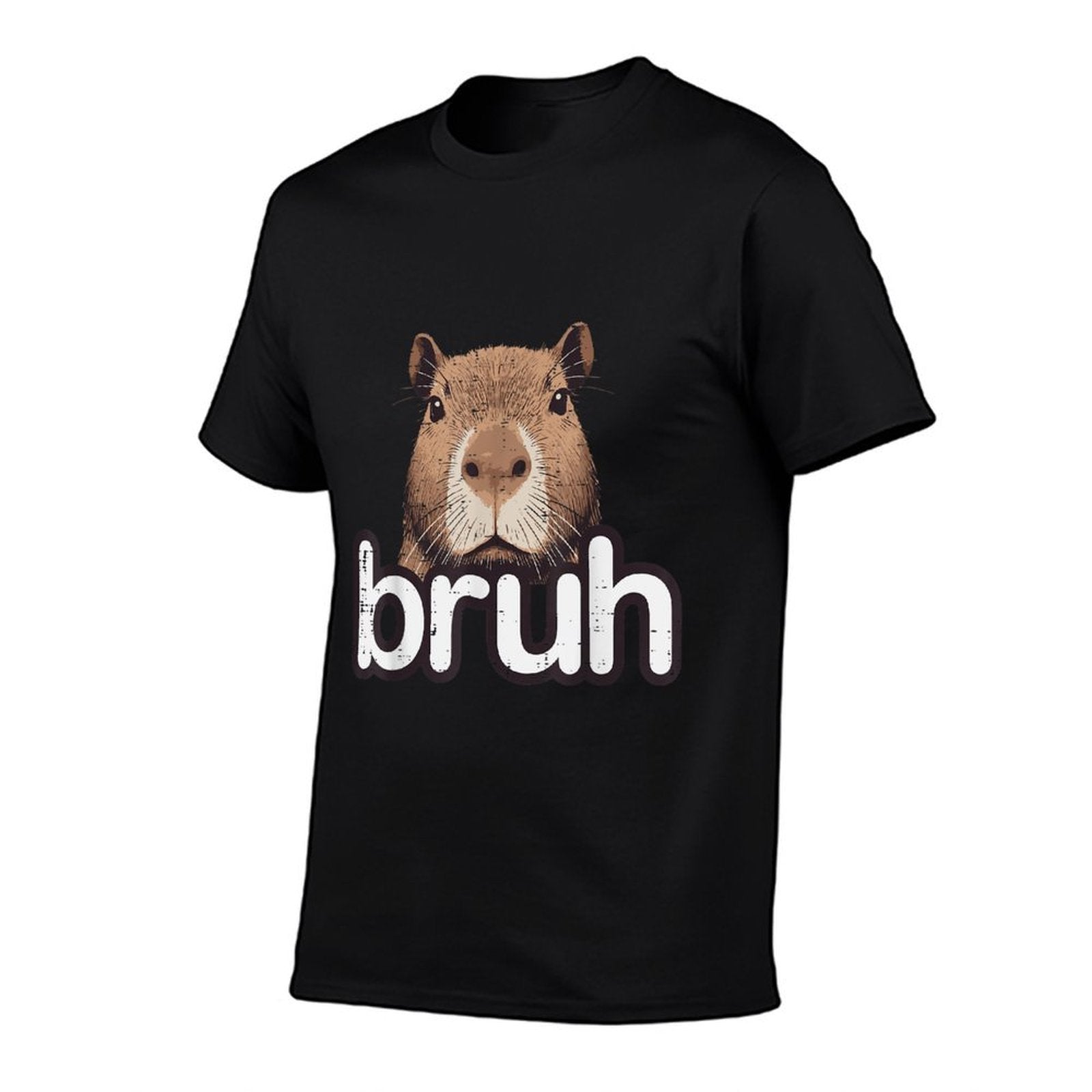 Capybara Bruh Funny Capy Meme Rodent Men Boys Kids Women Comfortable T-Shirt