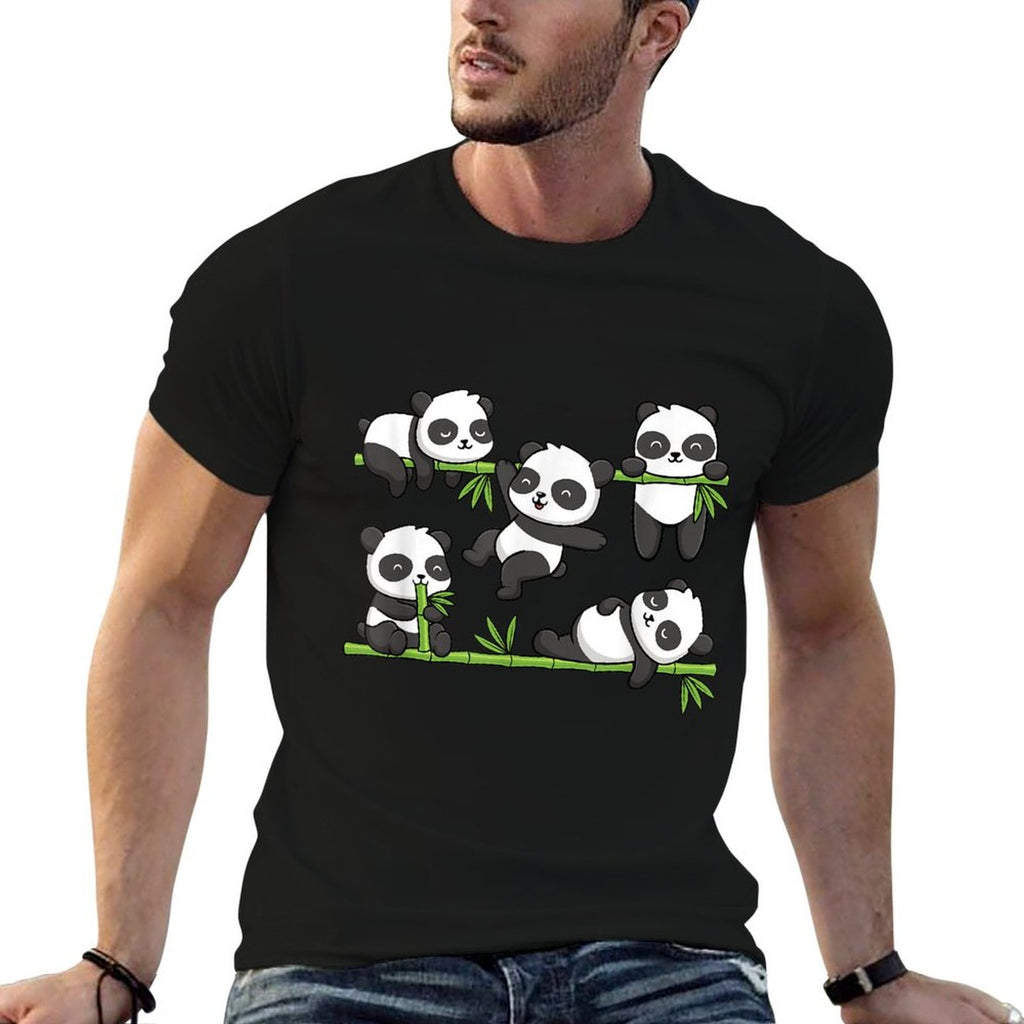 Cute Kawaii Panda Bear Panda Lover Men Women Kids  Stretchy T-Shirt