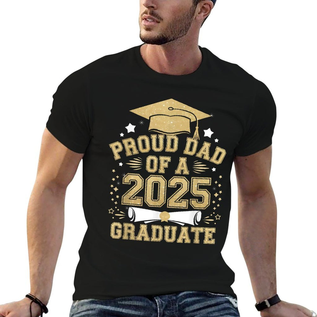 Proud Dad of A Class of 2025 Graduate Senior Graduation  Breathable T-Shirt