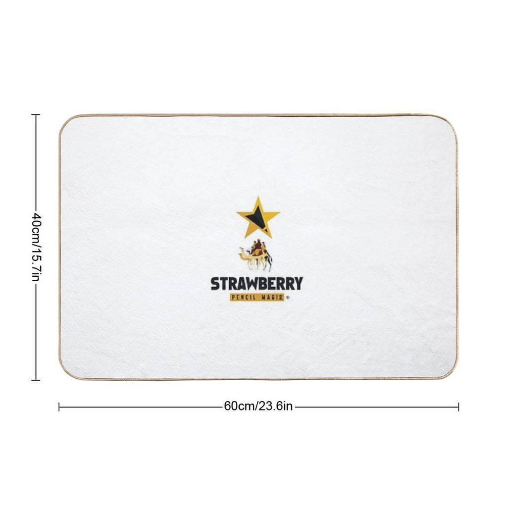 Strawberry Pencil Magic  Odorless Bath Mat