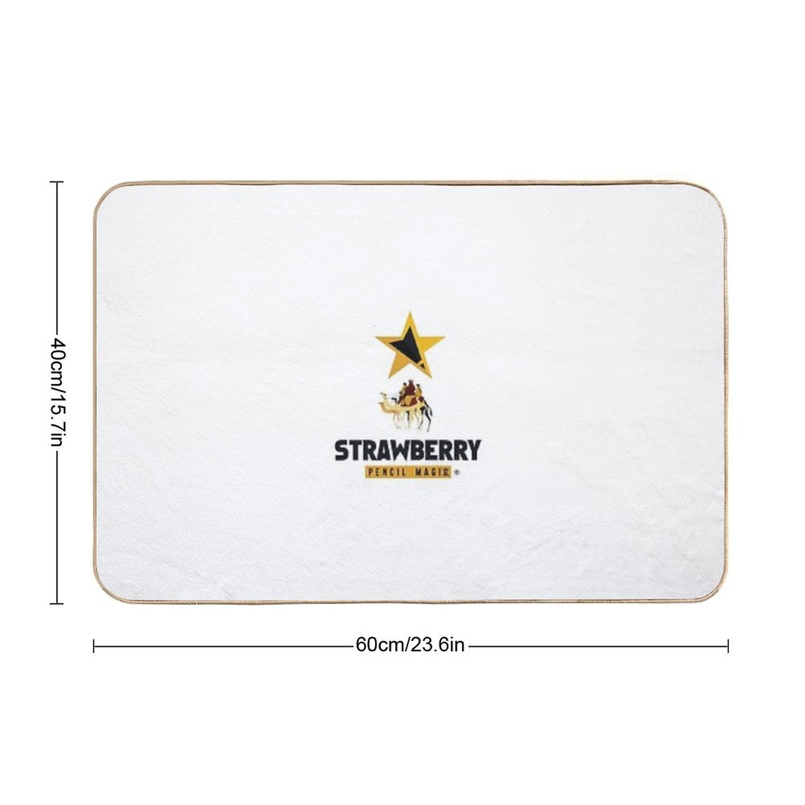Strawberry Pencil Magic  Odorless Bath Mat