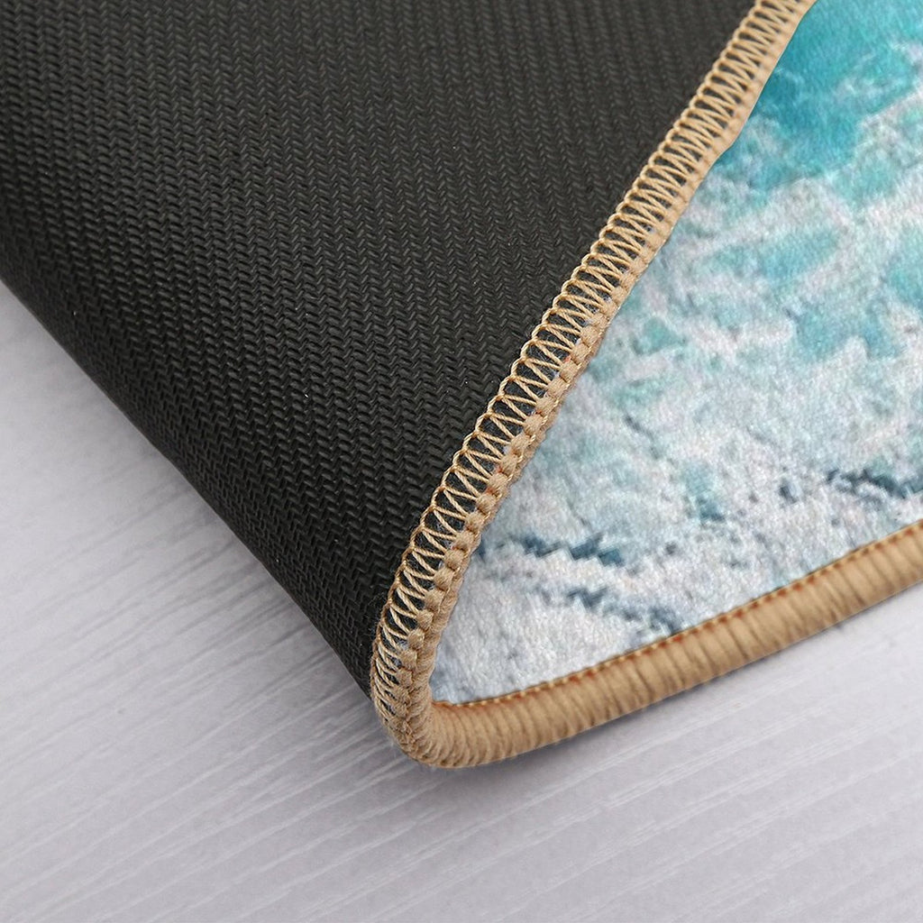 Mesmerizing Blue Ocean Waves  Easy To Clean Bath Mat
