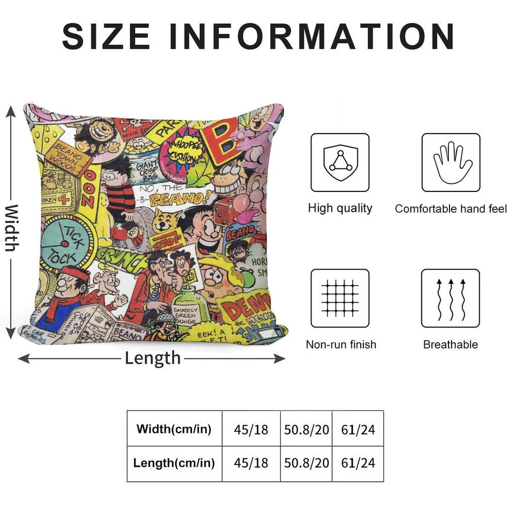 Beano Soft Skin-Friendly Throw Pillow